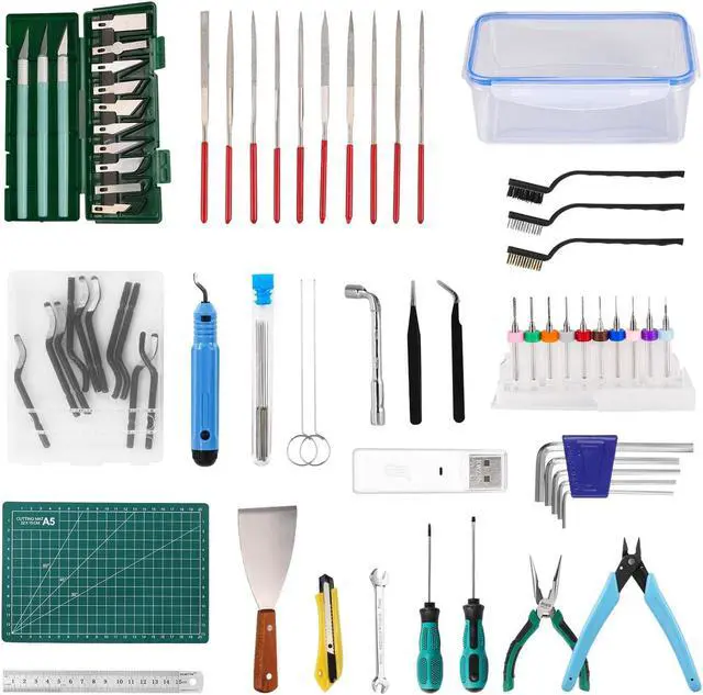 Main image of Sovol 3D Printer Tools Kit, 78 PCS 3D Printer Accessories with Nozzle Cleaning Kit, Removable Multi-Function Screwdriver Kit, Deburring, Removal Tools, Cutters, Hobby Knife Set, Wrench Set