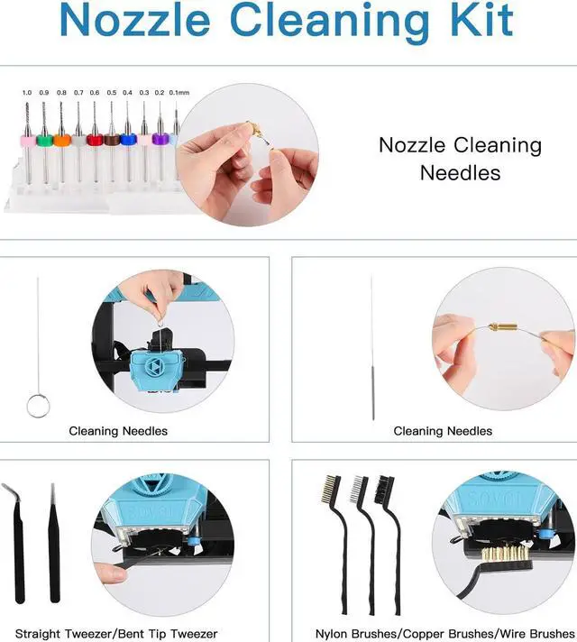 Alt view image 2 of 7 - Sovol 3D Printer Tools Kit, 78 PCS 3D Printer Accessories with Nozzle Cleaning Kit, Removable Multi-Function Screwdriver Kit, Deburring, Removal Tools, Cutters, Hobby Knife Set, Wrench Set