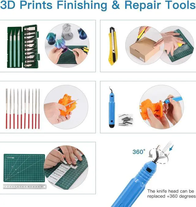 Alt view image 3 of 7 - Sovol 3D Printer Tools Kit, 78 PCS 3D Printer Accessories with Nozzle Cleaning Kit, Removable Multi-Function Screwdriver Kit, Deburring, Removal Tools, Cutters, Hobby Knife Set, Wrench Set