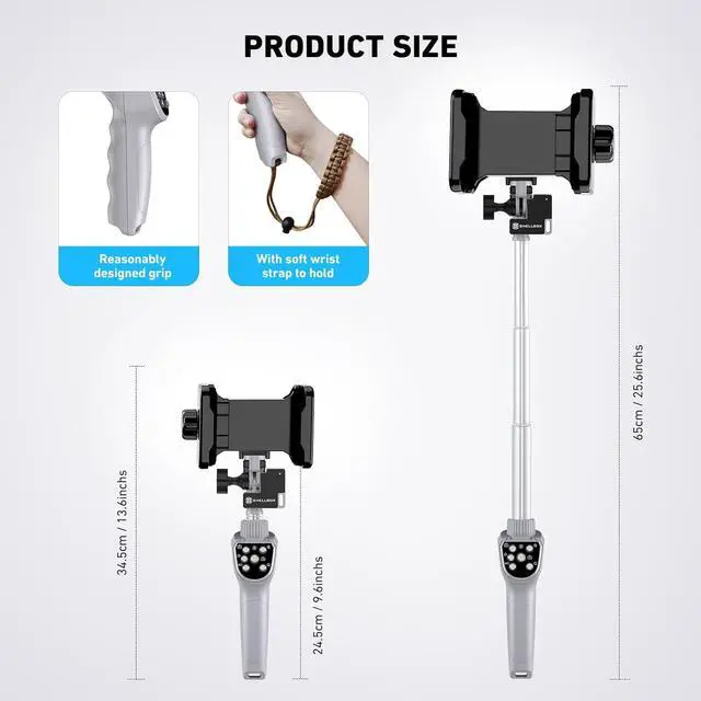 Alt view image 4 of 7 - Waterproof Selfie Stick, Extendable Phone Selfie Stick with Wireless Remote Shutter for Skiing/Snorkeling/Surfing, Compatible with All Cellphones (Waterproof Selfie Stick)
