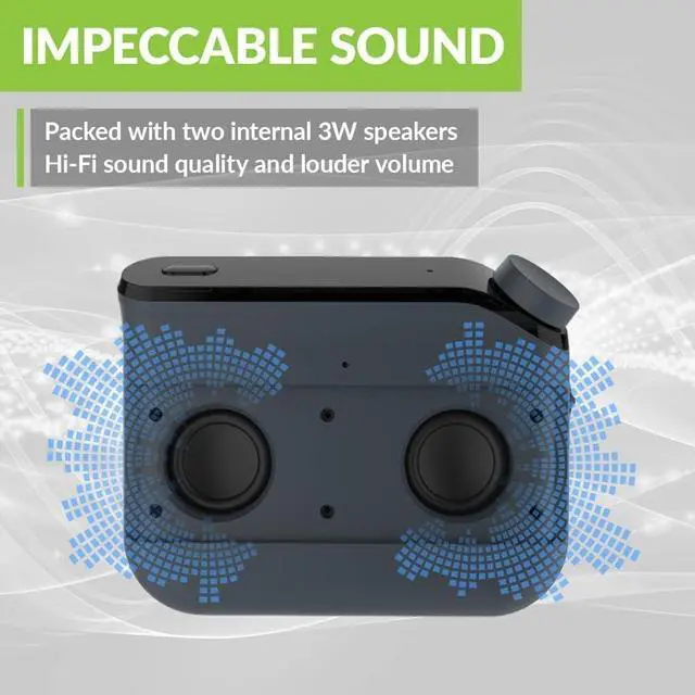 Alt view image 4 of 7 - Roadtrip - Bluetooth Speaker & Wireless FM Transmitter Kit 2-in-1 for Cars with Hands-Free 6W Speakerphones, Built-in Mic, and Multipoint Cell Phone Connections