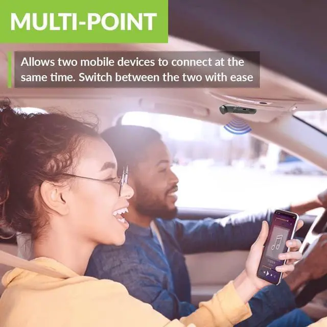 Alt view image 7 of 7 - Roadtrip - Bluetooth Speaker & Wireless FM Transmitter Kit 2-in-1 for Cars with Hands-Free 6W Speakerphones, Built-in Mic, and Multipoint Cell Phone Connections