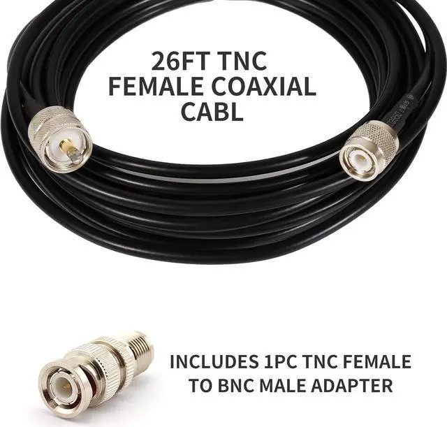 Alt view image 4 of 7 - GP100 FM Transmitter Antenna Outdoor, 1/4 Wave Professional GP Antenna for 87-108mhz 0.5w-100w FM Broadcast Transmitter, Waterproof FM Antenna with 26FT TNC/BNC Cable