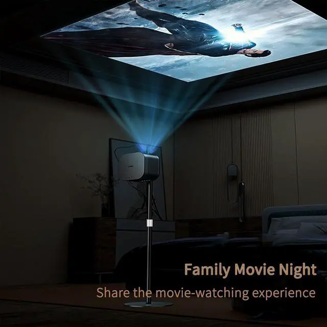 Alt view image 3 of 7 - Projector Stand Floor Projector Mount with Adjustable Height 20''-50'', Universal Projector Ceiling Mount 360° Rotatable Compatible with Projector, Camera, Webcam for Home & Office & Outdoor