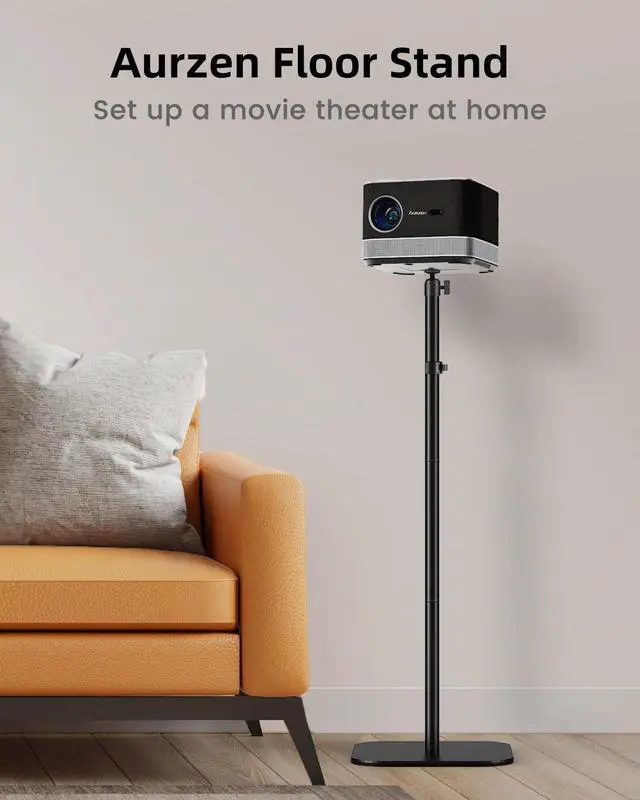 Alt view image 7 of 7 - Projector Stand Compatible with TMY HAPPRUN Yaber Epson and Most Projectors 47.24 Height with 1/4-Inch Screw Supports Up to 18 lbs Ideal for Projectors Cameras Phones and More