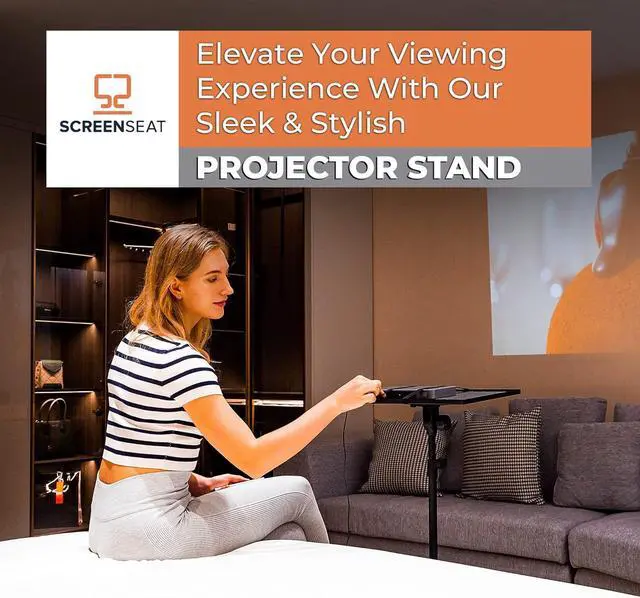 Alt view image 7 of 7 - Projector Stand Tripod With Mouse Tray  Laptop Projector Tripod Stand Adjustable Height 23.4" to 48.3" With Gooseneck Phone Holder - Perfect Tripod for Office, Home, Outdoor DJ Equipment