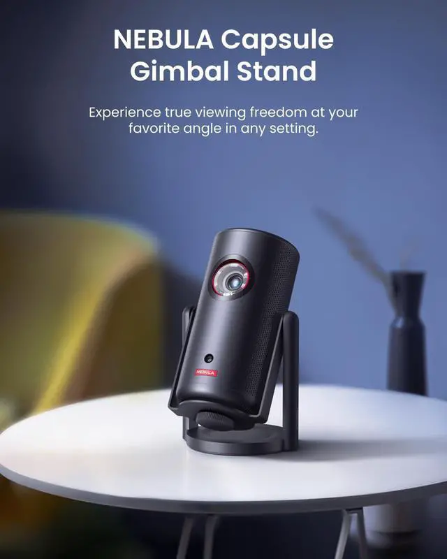 Alt view image 2 of 5 - Capsule Gimbal Stand, 0-360 Degree Vertical and Horizontal Adjustable Viewing Angle, 3s Easy Setup, for The Capsule Series