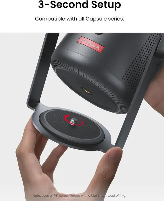 Alt view image 5 of 5 - Capsule Gimbal Stand, 0-360 Degree Vertical and Horizontal Adjustable Viewing Angle, 3s Easy Setup, for The Capsule Series