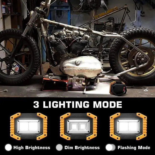 Alt view image 6 of 7 - Original LED Headlamp Rechargeable Flashlight Adults Camping Essentials Backpacking Lights 4X Brighter Headband Lamp 5 Light Modes Hiking Gear Must Haves (Headlamp + Floodlight)