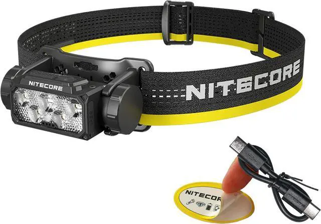 Main image of HC60 UHE 1600 Lumen Headlamp, USB-C Rechargeable with White and Red Beams for Night Runing, Camping, Hiking, Hunting, and Industrial Work Sticker
