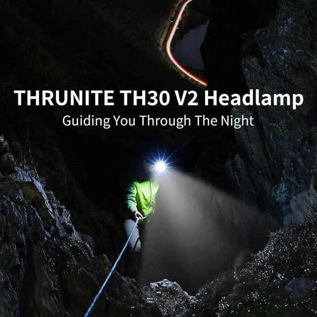 Alt view image 6 of 6 - TH30 V2 LED Headlamp, 3320 Lumens Ultra-Bright, USB-C Rechargeable with Battery, Water-Resistant, Perfect for Camping, Hiking, Hunting, and Cycling - Cool White