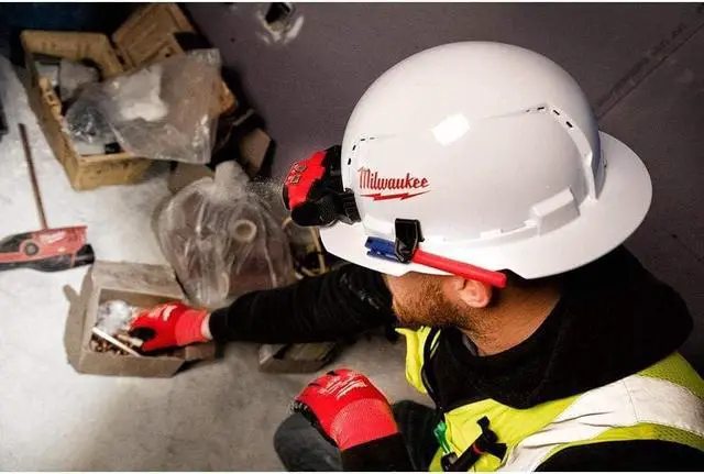 Alt view image 7 of 7 - 600 Lumens LED USB Rechargeable Low-Profile Hard Hat Headlamp