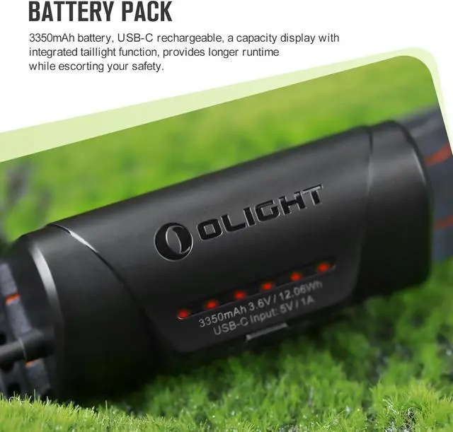 Alt view image 6 of 7 - Array 2 Pro 1500 Lumens Headlamp with Red Light Option Powered by USB-C Rechargeable LED Headlight with Motion Sensor for Outdoors Camping Running Working (Orange)