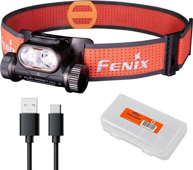 Main image of HM65R-T V2.0 Running Headlamp 1600 Lumen White Light and Warm White Dual Beams USB-C Rechargeable Lightweight Long Runtime for Trail Running with LumenTac Organizer (Black)