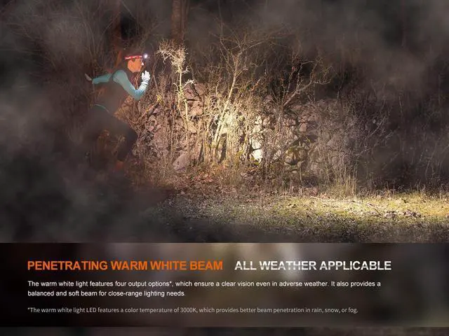 Alt view image 4 of 7 - HM65R-T V2.0 Running Headlamp 1600 Lumen White Light and Warm White Dual Beams USB-C Rechargeable Lightweight Long Runtime for Trail Running with LumenTac Organizer (Black)