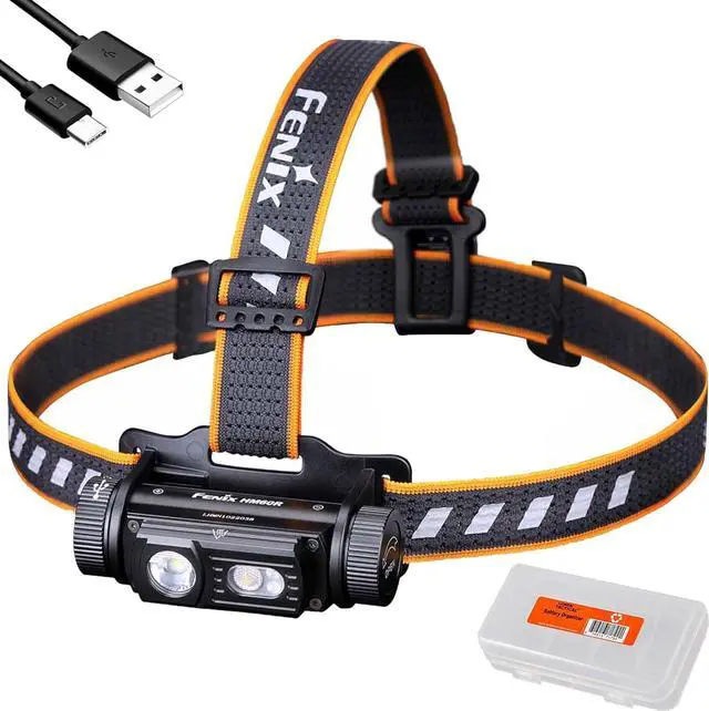 Main image of HM60R Headlamp, 1300 Lumen USB-C Rechargeable with Flood Light, Red Light and LumenTac Organizer