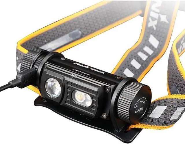 Alt view image 3 of 7 - HM60R Headlamp, 1300 Lumen USB-C Rechargeable with Flood Light, Red Light and LumenTac Organizer