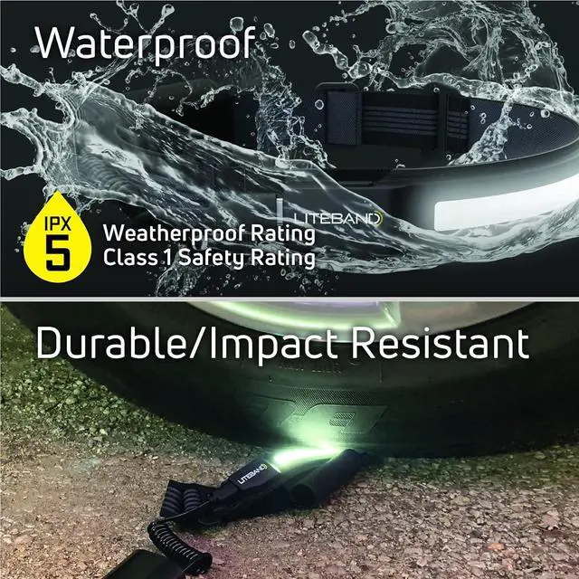 Alt view image 5 of 6 - Liteband PRO 1000 Series Wide-Beam Adjustable Personal Headlamp, 210° Illumination, Battery-Powered, Fits Hard Hats and Helmets, LBP1000-L34HV, 1000 Lumens, High Visibility
