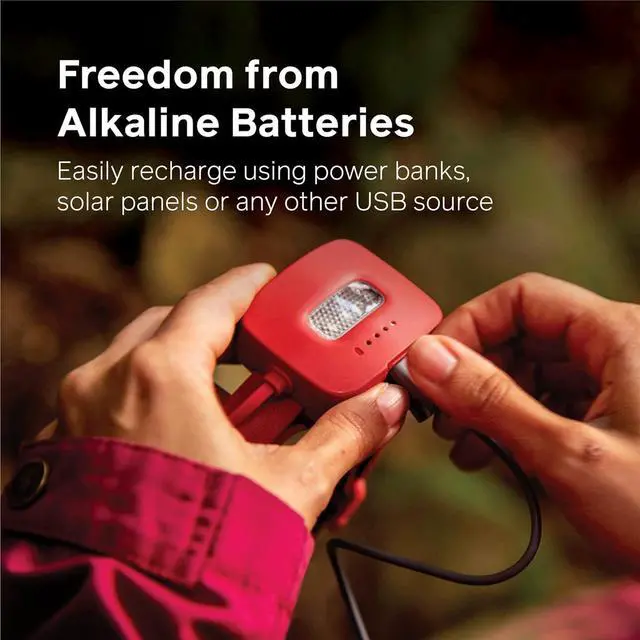 Alt view image 5 of 7 - 425 Lumen Rechargeable Headlamp with Front and Back Lights, Ember Yellow