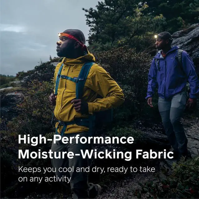 Alt view image 7 of 7 - 425 Lumen Rechargeable Headlamp with Front and Back Lights, Ember Yellow