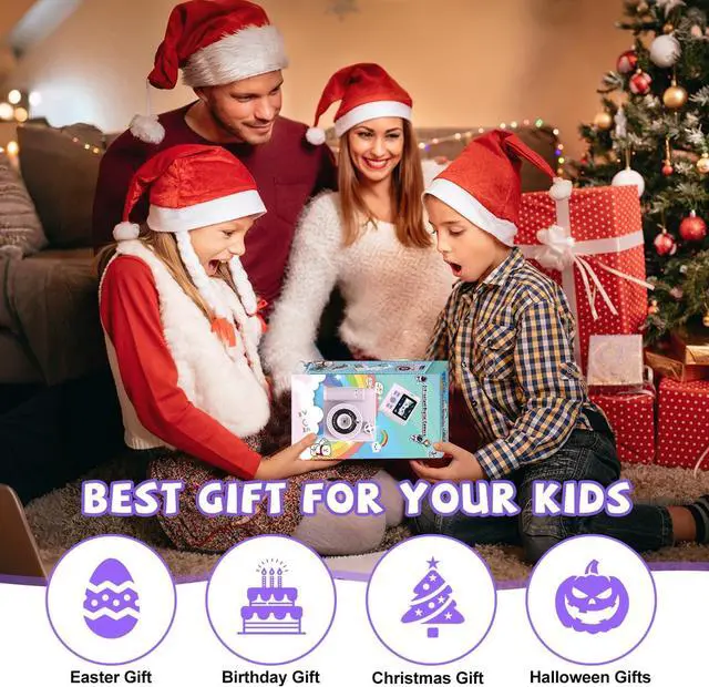 Alt view image 5 of 6 - Kids Camera Instant Print, for Kids Teen, HD 1080P Digital Video Toddler Camera with 32GB Card, Portable Birthday Toy for Ages 3 4 5 6 7 8 9 10 11 12 Year Old Girls Boys