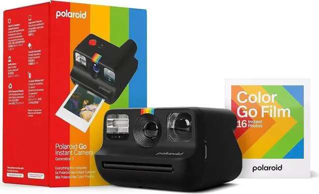 Main image of Polaroid Go Generation 2 - Mini Instant Camera + Film Bundle (16 Photos Included) - Black (6280)
