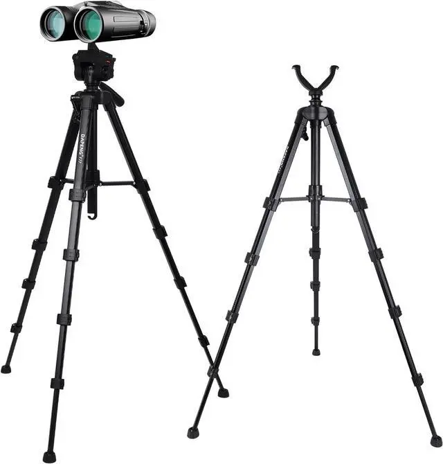 Main image of 70" Binocular Tripod with Adapter,Shooting Tripod Hunting Rest V Yoke Stand,Compatible with Spotting Scope/Monocular/Astronomical Telescope/DSLR Camera/Phone/Projector
