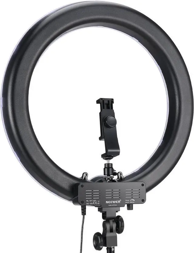 Alt view image 4 of 7 - 55W 18"/45cm Ring Light Kit [New Version], 5600K 0-100% Dimming LED Selfie Light with Light Stand and Phone Holder for Makeup Lash Tattoo Barber Vlog Studio Video Photography Lighting, RL-18