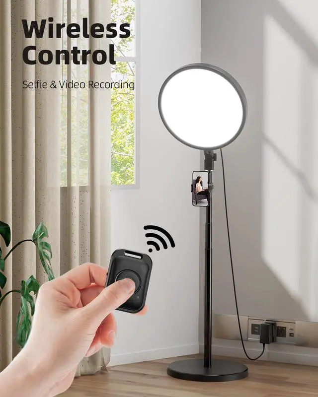 Alt view image 6 of 7 - Large Ring Light with 79" Stand, 6500K Full-Screen Selfie Light Ring with Stand and Phone Holder, Professional Big Ring Light for Live Stream, YouTube, TikTok, Makeup, Video, Barber, Photography