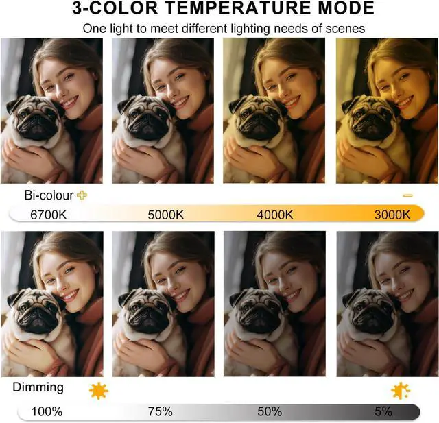 Alt view image 4 of 7 - Ring Light Kit:18"/45cm Outer 55W6700k Dimmable LED Light, Tripod Stand, Remote Controller,Box for Camera,Smartphone,YouTube,TikTok,Self-Portrait Shooting,CRI90,Black