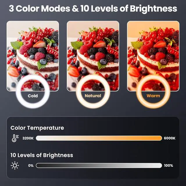 Alt view image 5 of 7 - Ring Light with Stand for Phone Ring Light Tripod for iPhone with Light Overhead Camera Mount 10.5 with Remote Phone Tripod with Light for Video Recording/Live Streaming/Cooking