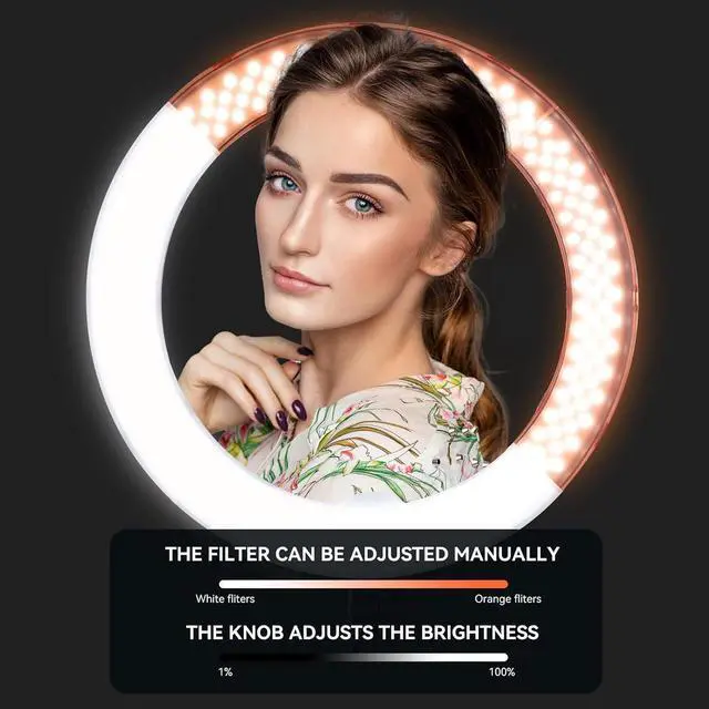 Alt view image 2 of 6 - Ring Light Kit 18 "/ 45cm 55W 5500k dimmable LED Light, 70inch Foldable Stand, Phone Clip, Short Video, Studio Video Photography Lighting, Selfie and Live Streaming Available