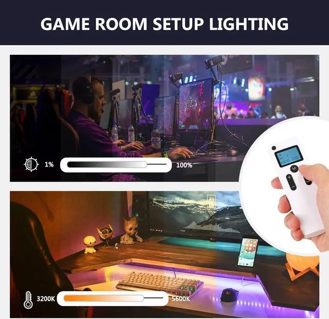 Alt view image 2 of 6 - Neewer Advanced 16-inch LED Ring Light Support Manual Touch Control with LCD Screen, Remote and Multiple Lights Control, 3200-5600K, Stand Included for Makeup YouTube Video Blogger Salon (Black)