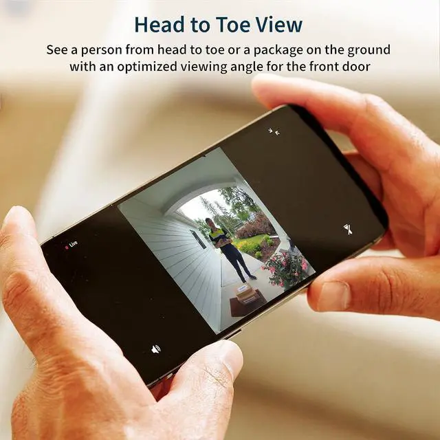 Alt view image 6 of 7 - Video Doorbell 2K | 2nd Gen | Wireless/Wired Option, 2-Way Audio, Night Vision, Head to Toe Video View, Integrated Siren | Live Stream | Real Time Notifications |180 Deg Wide View, White
