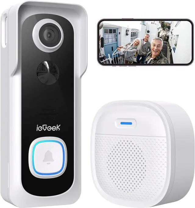 Main image of Doorbell Camera Wireless No Subscription - Wireless Video Doorbell with Chime, Doorbell with Camera 1080P FHD, Voice Changer, 2-Way Audio, PIR Motion Detection, 2.4Ghz WiFi, Works with Alexa