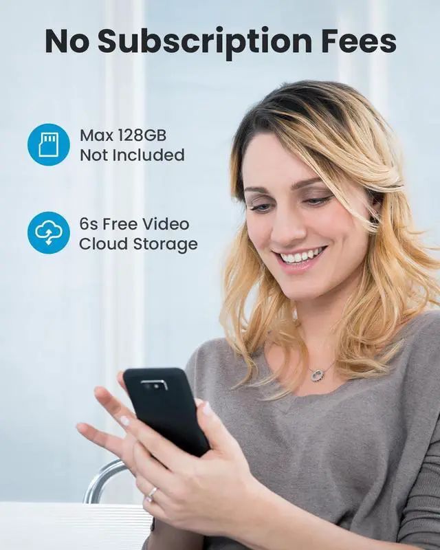 Alt view image 2 of 7 - Doorbell Camera Wireless No Subscription - Wireless Video Doorbell with Chime, Doorbell with Camera 1080P FHD, Voice Changer, 2-Way Audio, PIR Motion Detection, 2.4Ghz WiFi, Works with Alexa