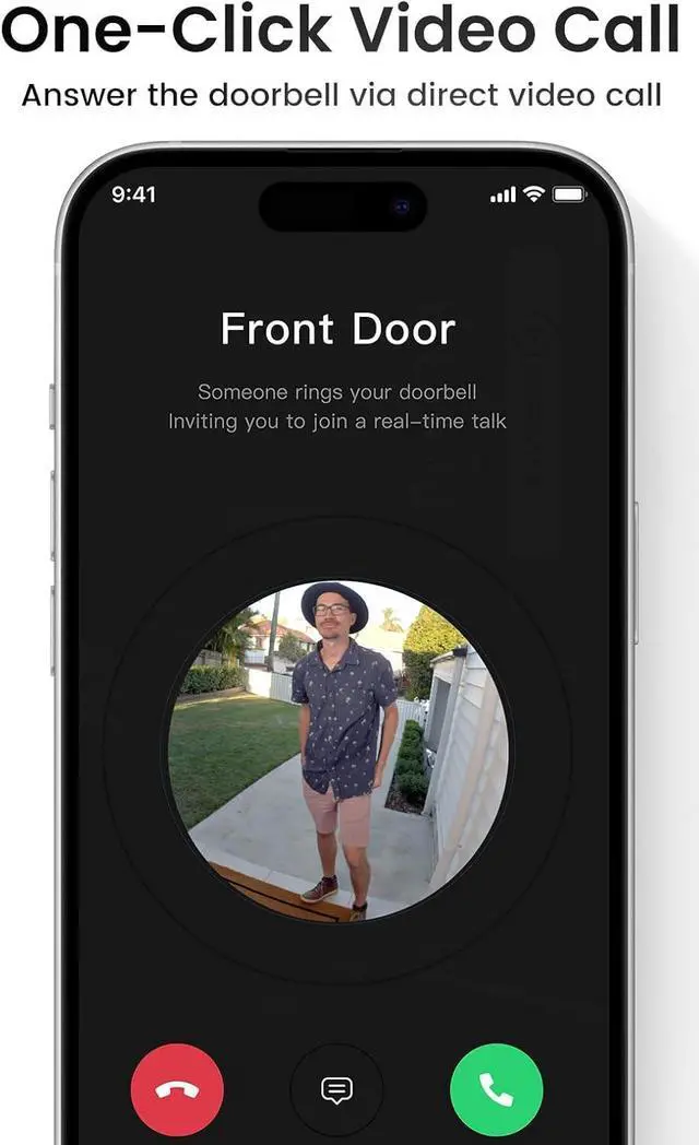 Alt view image 4 of 6 - Doorbell Camera Wireless - Head-to-Toe View, Intelligent Package Detection, 2.4G Wi-Fi Video Doorbell with Chime, No Monthly Fees, Smart Human Detection, Works with Alexa and Google Assistant
