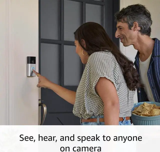 Alt view image 5 of 7 - Battery Doorbell Head-to-Toe Video Live View with Two-Way Talk and Motion Detection & Alerts (newest model) Satin Nickel