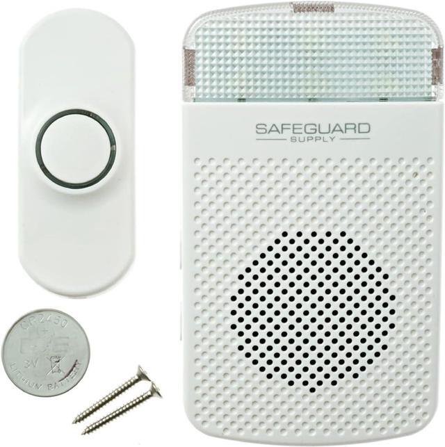 Alt view image 2 of 7 - Plug In Doorbell - Safeguard Supply Dependable 3/4 Mile Long Range Wireless Doorbell - Adjustable Volume to 90dB- Deaf & Hearing Impaired Doorbell Mode Flashing Strobe Light