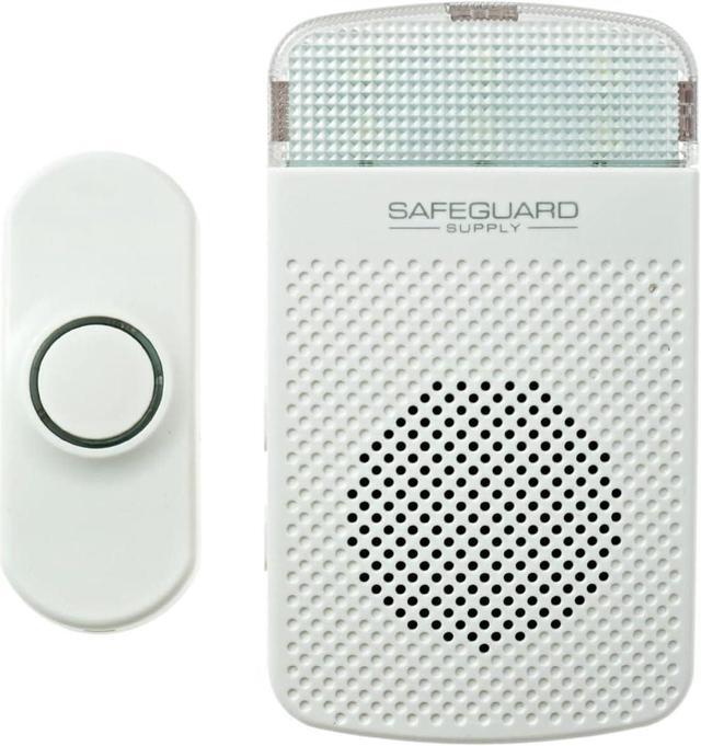 Alt view image 3 of 7 - Plug In Doorbell - Safeguard Supply Dependable 3/4 Mile Long Range Wireless Doorbell - Adjustable Volume to 90dB- Deaf & Hearing Impaired Doorbell Mode Flashing Strobe Light