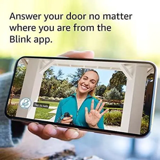 Alt view image 3 of 6 - Blink Video Doorbell + 1 Outdoor 4 smart security camera (4th Gen) with Sync Module 2 | Two-year battery life, motion detection, two-way audio, HD video, Works with Alexa