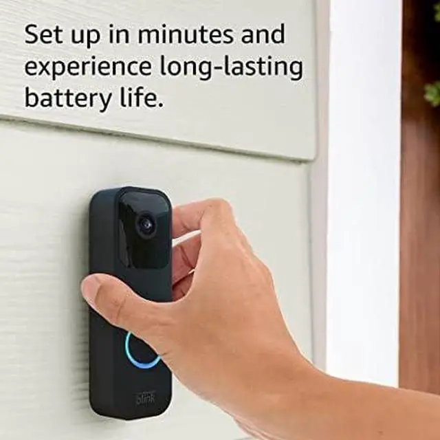 Alt view image 6 of 6 - Blink Video Doorbell + 1 Outdoor 4 smart security camera (4th Gen) with Sync Module 2 | Two-year battery life, motion detection, two-way audio, HD video, Works with Alexa