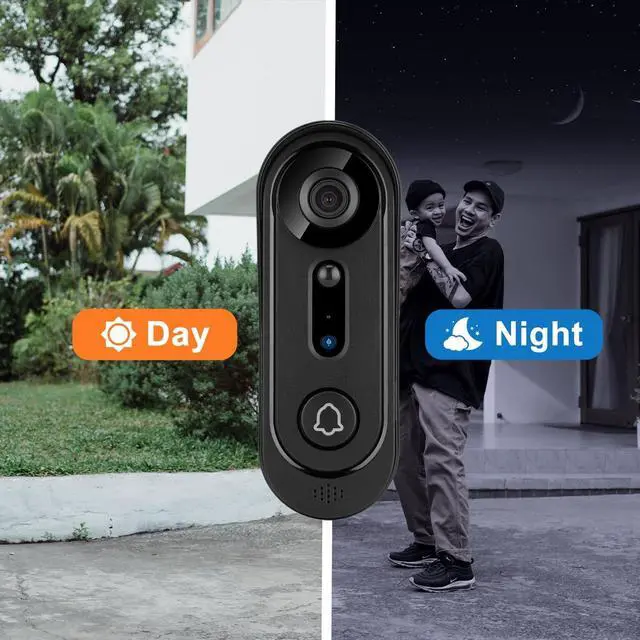 Alt view image 6 of 7 - Camera Wireless - 2K HD Wireless Video Doorbell with Chime,Doorbell with Camera No Subscription with 32G SD Card/2 Way Audio/Night Vision/2.4G WiFi/Motion Alerts Via APP/Cloud Storage