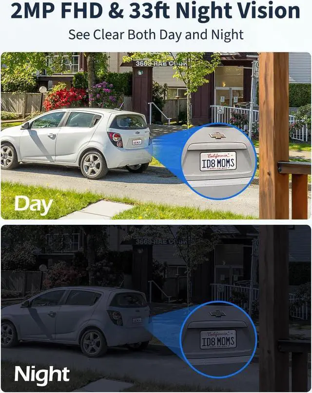 Alt view image 6 of 7 - Camera Wireless No Subscription - Local & Cloud Storage, Smart Video Doorbell with Chime, 2.4G WiFi Door Bell Ringer Battery Powered, 1080p HD, 2-Way Audio, Human Detection, Night Vision