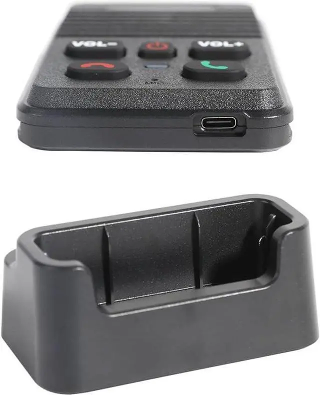 Alt view image 2 of 6 - Wireless Doorbell Black, Full Duplex Two Way Intercom Hand-Free Doorbell, 700ft Range, One Press to Talk for Home Office (Can only Initiate a Call from The Outdoor Unit)
