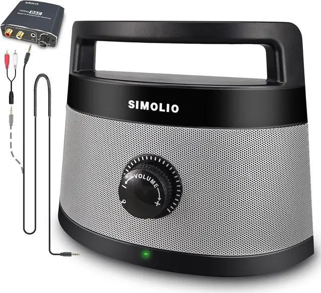 Main image of SIMOLIO Wired Speakers for TV with Tone Control, TV Wired-Speakers with 5.5M Long Cord for Digital & Analog Audio, Personal TV Soundbar with Sleep Timer, Ideal for Hard of Hearing and Seniors SM-961