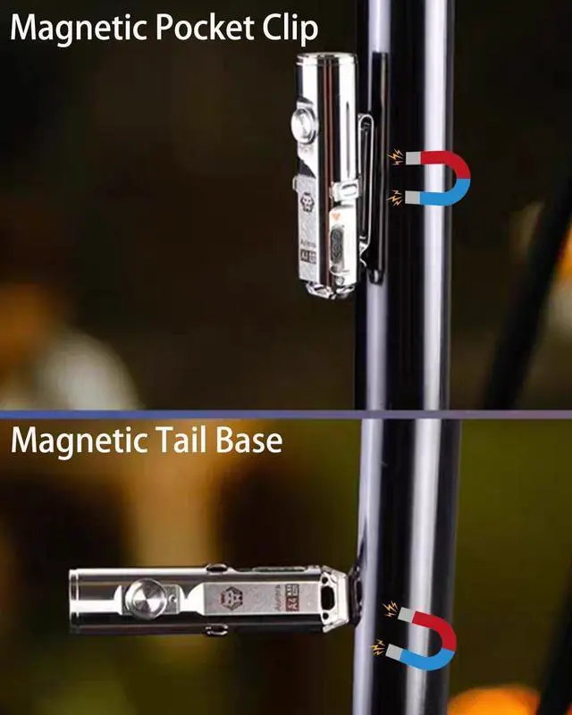 Alt view image 6 of 6 - Upgraded 4th Gen RovyVon Aurora A4 EDC Keychain Flashlight, USB C Rechargeable Flashlight, Titanium 650 Lumens Super Bright Handheld Flashlight, Five Lighting Modes, Mini Flashlight for Everyday Carry