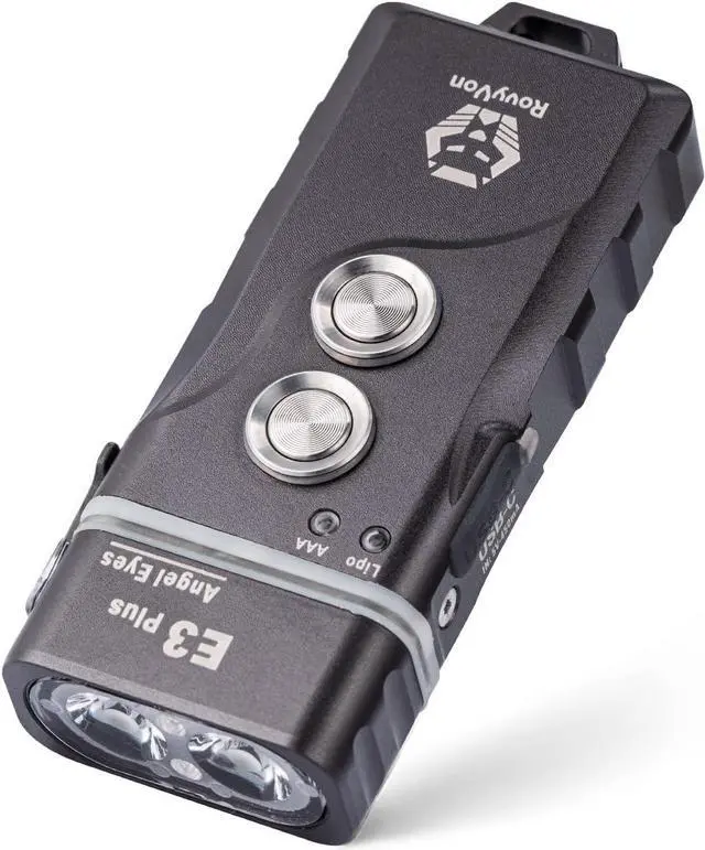 Main image of E3 Plus Keychain Flashlight 700 Lumen Dual Power Rechargeable with Lockout Mode, Waterproof for Everyday Carry, Camping, Hiking, Emergency