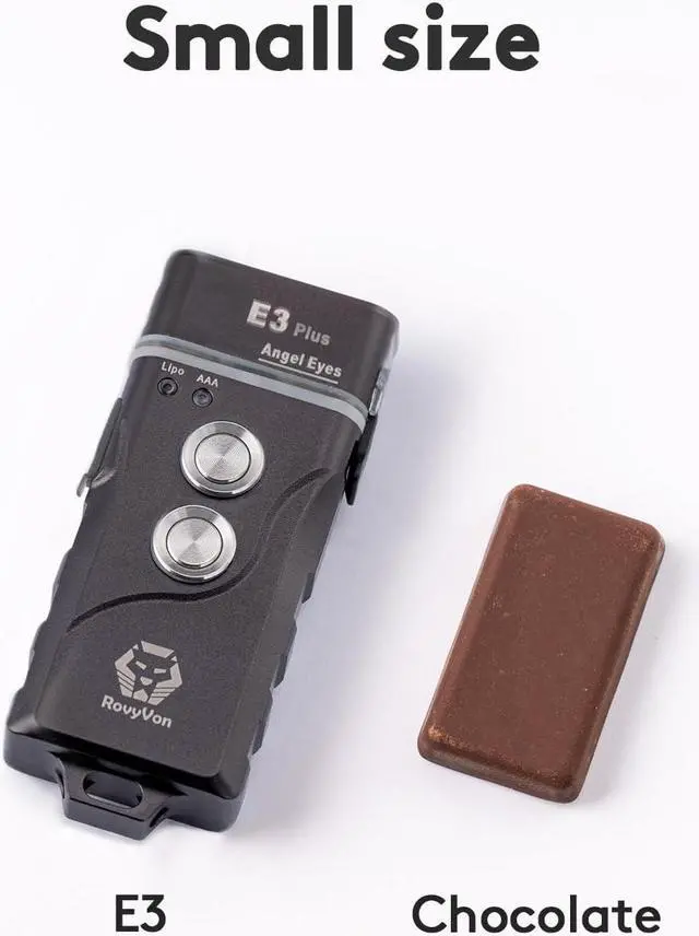 Alt view image 2 of 7 - E3 Plus Keychain Flashlight 700 Lumen Dual Power Rechargeable with Lockout Mode, Waterproof for Everyday Carry, Camping, Hiking, Emergency