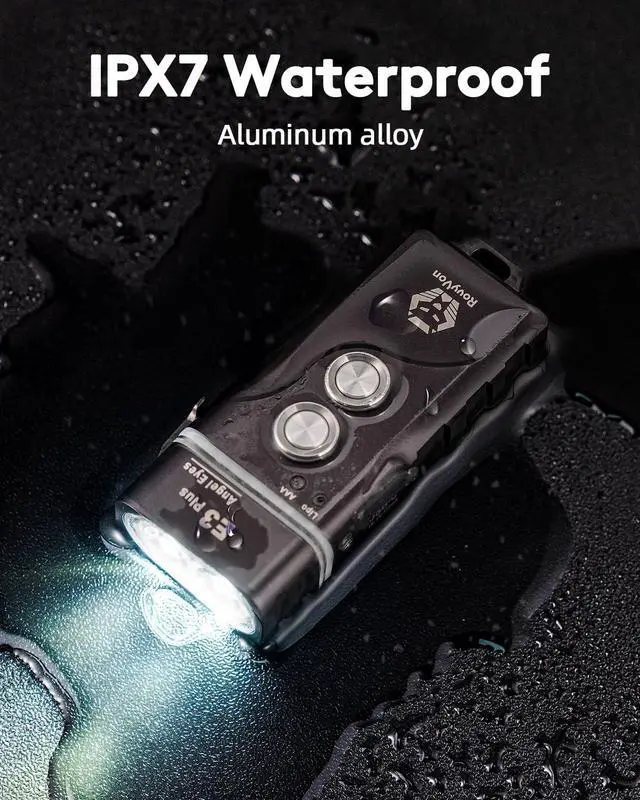 Alt view image 5 of 7 - E3 Plus Keychain Flashlight 700 Lumen Dual Power Rechargeable with Lockout Mode, Waterproof for Everyday Carry, Camping, Hiking, Emergency
